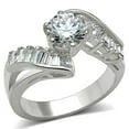 thumbnail image 1 of Alamode SS043-7 Women Silver 925 Sterling Silver Ring with AAA Grade CZ in Clear - Size 7, 1 of 1