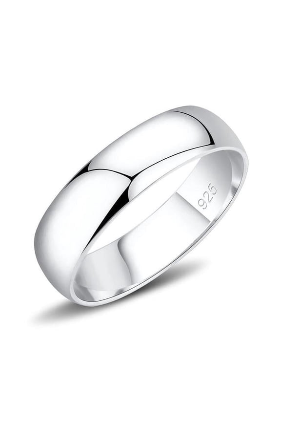 Alamode SS1375-8 Silver 925 Sterling Silver Ring with No Stone, Size 8