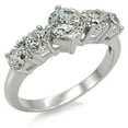 thumbnail image 1 of Alamode TK003-8 Women High Polished Stainless Steel Ring with AAA Grade CZ in Clear - Size 8, 1 of 1