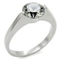 thumbnail image 1 of Alamode TK012-6 Women High Polished Stainless Steel Ring with AAA Grade CZ in Clear - Size 6, 1 of 1