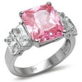 thumbnail image 1 of Alamode TK088-7 Women High Polished Stainless Steel Ring with AAA Grade CZ in Rose - Size 7, 1 of 1