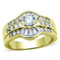 thumbnail image 1 of Alamode TK10528G-8 Women IP Gold Stainless Steel Ring with AAA Grade CZ in Clear - Size 8, 1 of 1