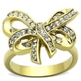 thumbnail image 1 of Alamode TK1108-9 Women IP Gold Stainless Steel Ring with Top Grade Crystal in Clear - Size 9, 1 of 1