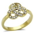 thumbnail image 1 of Alamode TK1111-5 Women IP Gold Stainless Steel Ring with Top Grade Crystal in Clear - Size 5, 1 of 1