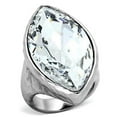 thumbnail image 1 of Alamode TK1368-5 Women IP Rhodium Stainless Steel Ring with Top Grade Crystal in Clear - Size 5, 1 of 1