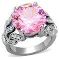 thumbnail image 1 of Alamode TK1512-9 Women High Polished Stainless Steel Ring with AAA Grade CZ in Rose - Size 9, 1 of 1