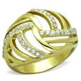 thumbnail image 1 of Alamode TK1627-5 Women IP Gold Stainless Steel Ring with AAA Grade CZ in Clear - Size 5, 1 of 1