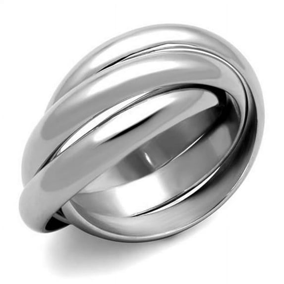 Alamode TK1669-8 Women High Polished Stainless Steel Ring with No Stone in No Stone - Size 8