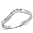 thumbnail image 1 of Alamode TK1682-7 Women High Polished Stainless Steel Ring with AAA Grade CZ in Clear - Size 7, 1 of 1
