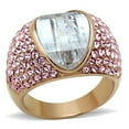 thumbnail image 1 of Alamode TK1692-7 Women IP Rose Gold Stainless Steel Ring with AAA Grade CZ in Clear - Size 7, 1 of 1