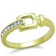thumbnail image 1 of Alamode TK2164-9 Women Two-Tone IP Gold Stainless Steel Ring with Top Grade Crystal in Clear - Size 9, 1 of 1