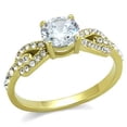 thumbnail image 1 of Alamode TK2168-5 Women IP Gold Stainless Steel Ring with AAA Grade CZ in Clear - Size 5, 1 of 1