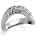 thumbnail image 1 of Alamode TK2181-7 Women High Polished Stainless Steel Ring with Top Grade Crystal in Clear - Size 7, 1 of 1