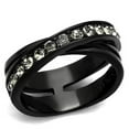 thumbnail image 1 of Alamode TK2281-6 Women IP Black Stainless Steel Ring with Top Grade Crystal in Black Diamond - Size 6, 1 of 1