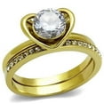 thumbnail image 1 of Alamode TK2295-7 Women IP Gold Stainless Steel Ring with AAA Grade CZ in Clear - Size 7, 1 of 1