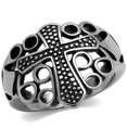 thumbnail image 1 of Alamode TK2320-10 Men High Polished Stainless Steel Ring with Epoxy in Jet - Size 10, 1 of 1