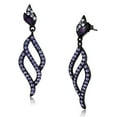thumbnail image 1 of Alamode TK2379 Women IP Black Stainless Steel Earrings with Top Grade Crystal in Tanzanite, 1 of 1