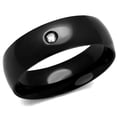 thumbnail image 1 of Alamode TK2409-10 Men IP Black Stainless Steel Ring with AAA Grade CZ in Clear - Size 10, 1 of 1