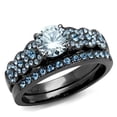 thumbnail image 1 of Alamode TK2671-7 Women IP Light Black Stainless Steel Ring with AAA Grade CZ in Clear - Size 7, 1 of 1