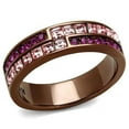 thumbnail image 1 of Alamode TK2837-6 Women IP Coffee Light Stainless Steel Ring with Top Grade Crystal in Multi Color - Size 6, 1 of 1
