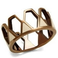 thumbnail image 1 of Alamode TK2968-5 Women IP Coffee Light Stainless Steel Ring with Epoxy in Champagne - Size 5, 1 of 1