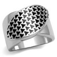 thumbnail image 1 of Alamode TK3010-7 Women High Polished Stainless Steel Ring with Epoxy in Jet - Size 7, 1 of 1