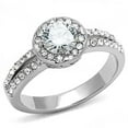 thumbnail image 1 of Alamode TK3021-9 Women High Polished Stainless Steel Ring with AAA Grade CZ in Clear - Size 9, 1 of 1