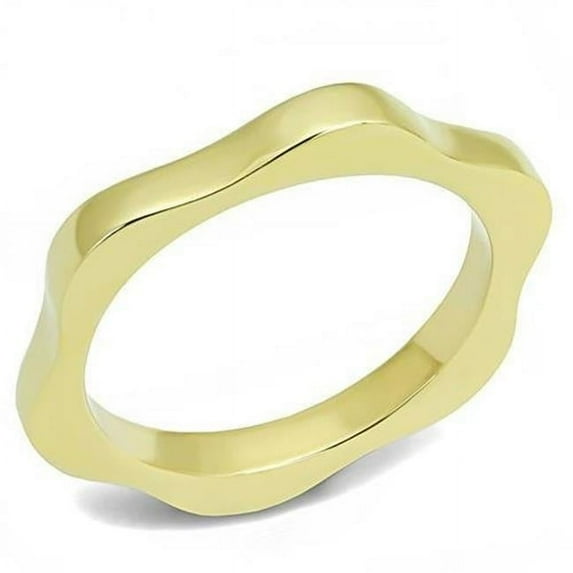 Alamode TK3033-6 Women IP Gold Stainless Steel Ring with No Stone in No Stone - Size 6