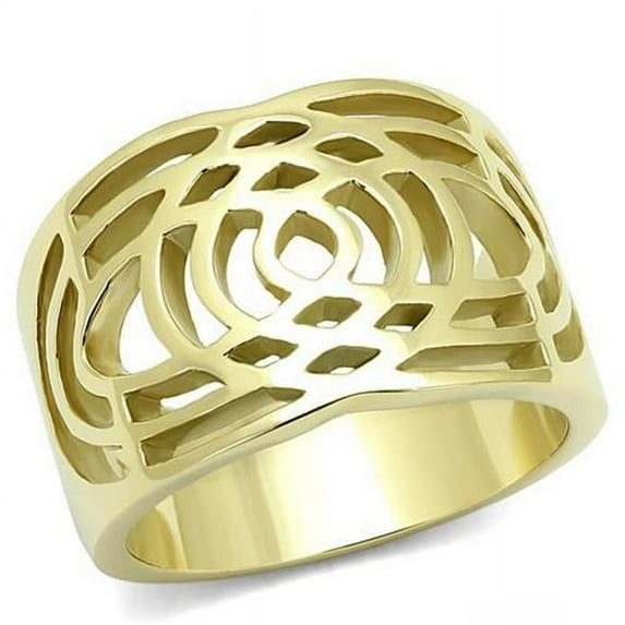 Alamode TK3119-8 Women IP Gold Stainless Steel Ring with No Stone in No Stone - Size 8