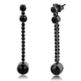 thumbnail image 1 of Alamode TK3162 Women IP Light Black Stainless Steel Earrings with Top Grade Crystal in Jet, 1 of 1