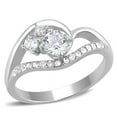 thumbnail image 1 of Alamode TK3243-6 Women High Polished Stainless Steel Ring with AAA Grade CZ in Clear - Size 6, 1 of 1