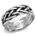 thumbnail image 1 of Alamode TK3280-10 Men High Polished Stainless Steel Ring with Epoxy in Jet - Size 10, 1 of 1