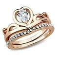 thumbnail image 1 of Alamode TK3518-5 Women IP Rose Gold Stainless Steel Ring with AAA Grade CZ in Clear - Size 5, 1 of 1