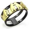 thumbnail image 1 of Alamode TK3609-6 Women IP Gold & IP Black Stainless Steel Ring with No Stone in No Stone - Size 6, 1 of 1