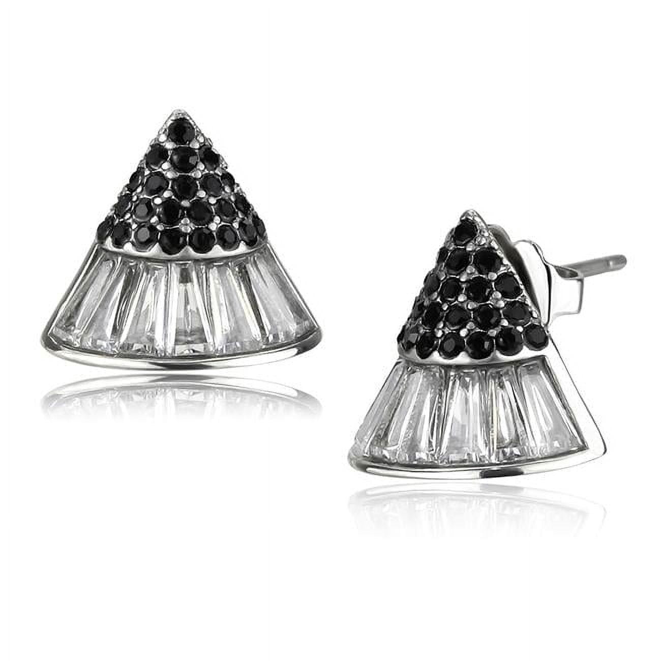 Alamode TK3613 Women No Plating Stainless Steel Earrings with AAA Grade CZ in Clear