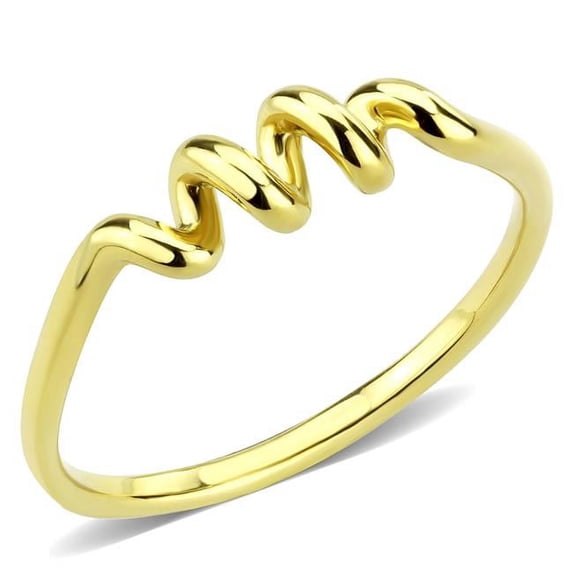 Alamode TK3626-8 Women IP Gold Stainless Steel Ring with No Stone in No Stone - Size 8