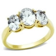 thumbnail image 1 of Alamode TK3671-7 Women IP Gold Stainless Steel Ring with AAA Grade CZ in Clear - Size 7, 1 of 1
