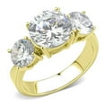 thumbnail image 1 of Alamode TK3672-5 Women IP Gold Stainless Steel Ring with AAA Grade CZ in Clear - Size 5, 1 of 1