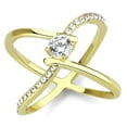 thumbnail image 1 of Alamode TK3709-6 Women IP Gold Stainless Steel Ring with AAA Grade CZ in Clear - Size 6, 1 of 1