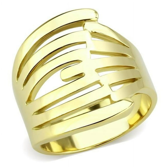 Alamode TK3717-8 Women IP Gold Stainless Steel Ring with No Stone in No Stone - Size 8
