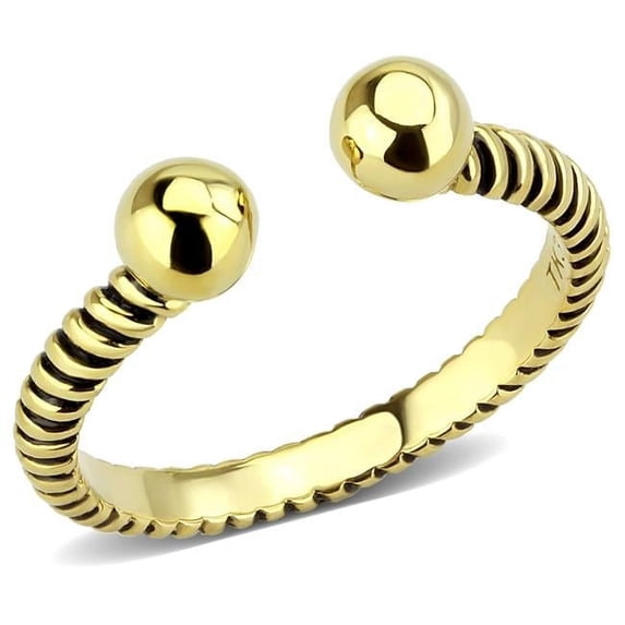 Alamode TK3719-10 Women IP Gold Stainless Steel Ring with No Stone in No Stone - Size 10