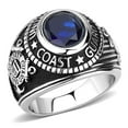 thumbnail image 1 of Alamode TK3727-11 Men High Polished Stainless Steel Ring with Synthetic in Montana - Size 11, 1 of 1