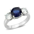thumbnail image 1 of Alamode TK3808-5 High Polished No Plating Stainless Steel Ring with Synthetic, Montana - Size 5, 1 of 1