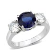 thumbnail image 1 of Alamode TK3808-8 High Polished No Plating Stainless Steel Ring with Synthetic, Montana - Size 8, 1 of 1