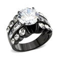 thumbnail image 1 of Alamode TK3820-10 IP Black Ion Plating Stainless Steel Ring with AAA Grade CZ, Clear - Size 10, 1 of 1