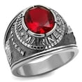 thumbnail image 1 of Alamode TK414703-8 Men High Polished Stainless Steel Ring with Synthetic in Siam - Size 8, 1 of 1