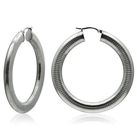Alamode TK422 Women High Polished Stainless Steel Earrings with No Stone in No Stone