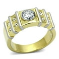 thumbnail image 1 of Alamode TK797-13 Men Two-Tone IP Gold Stainless Steel Ring with AAA Grade CZ in Clear - Size 13, 1 of 1