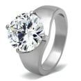 thumbnail image 1 of Alamode TK999-7 Women High Polished Stainless Steel Ring with AAA Grade CZ in Clear - Size 7, 1 of 1