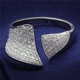 thumbnail image 1 of Alamode TS032-8 Rhodium 925 Sterling Silver Ring with AAA Grade CZ, Clear - Size 8, 1 of 1